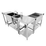 Modulärt Barstationspaket: Cocktailstation, isbrunn och modulär hörnenhet