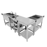 Deluxe Modulärt Barstationspaket: Cocktailstation, isbrunn och modulärt hörn
