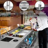 Deluxe Modulärt Barstationspaket: Cocktailstation, isbrunn och modulärt hörn