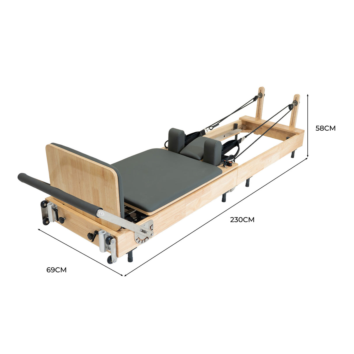 Pilates Reformer i naturfärgad ek