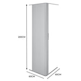 Rullbar Duschdörr för Husbil/Camper (Tambour) - Silver