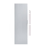 Rullbar Duschdörr för Husbil/Camper (Tambour) - Silver