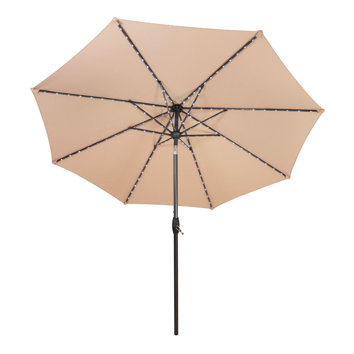Lutbart LED-Parasoll 2,7 m – Beige