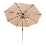 Lutbart LED-Parasoll 2,7 m – Beige