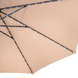 Lutbart LED-Parasoll 2,7 m – Beige