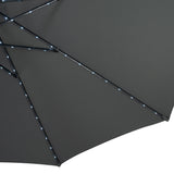 Lutbart LED-Parasoll 2,7 m – Grå