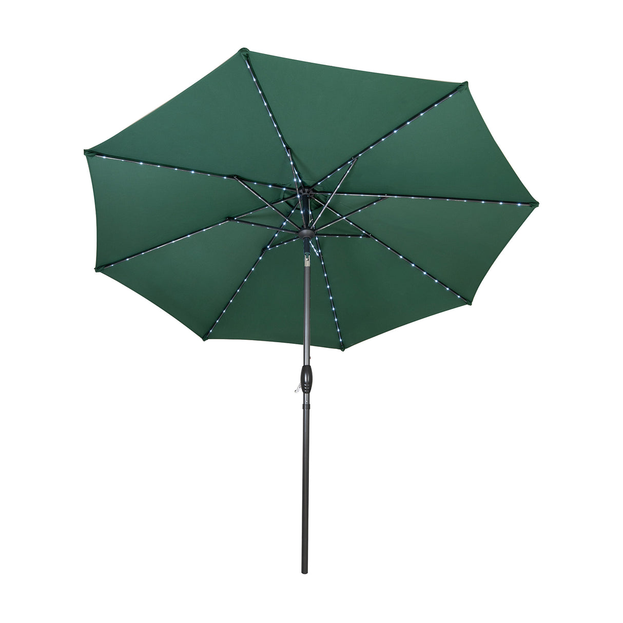 Lutbart LED-Parasoll 2,7 m – Grön
