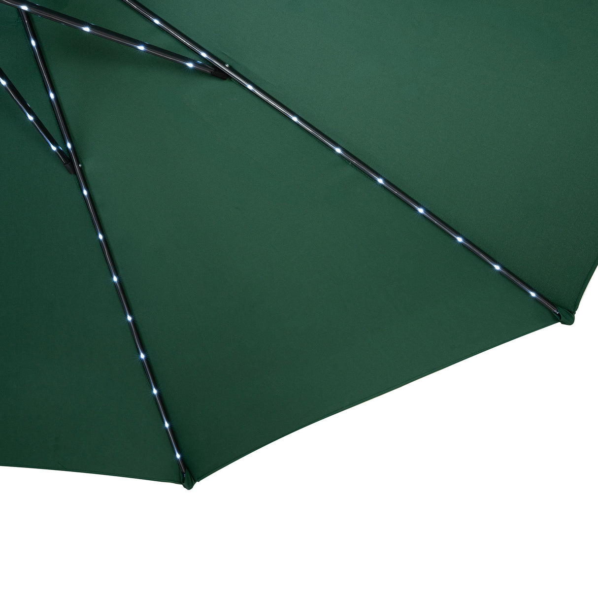 Lutbart LED-Parasoll 2,7 m – Grön