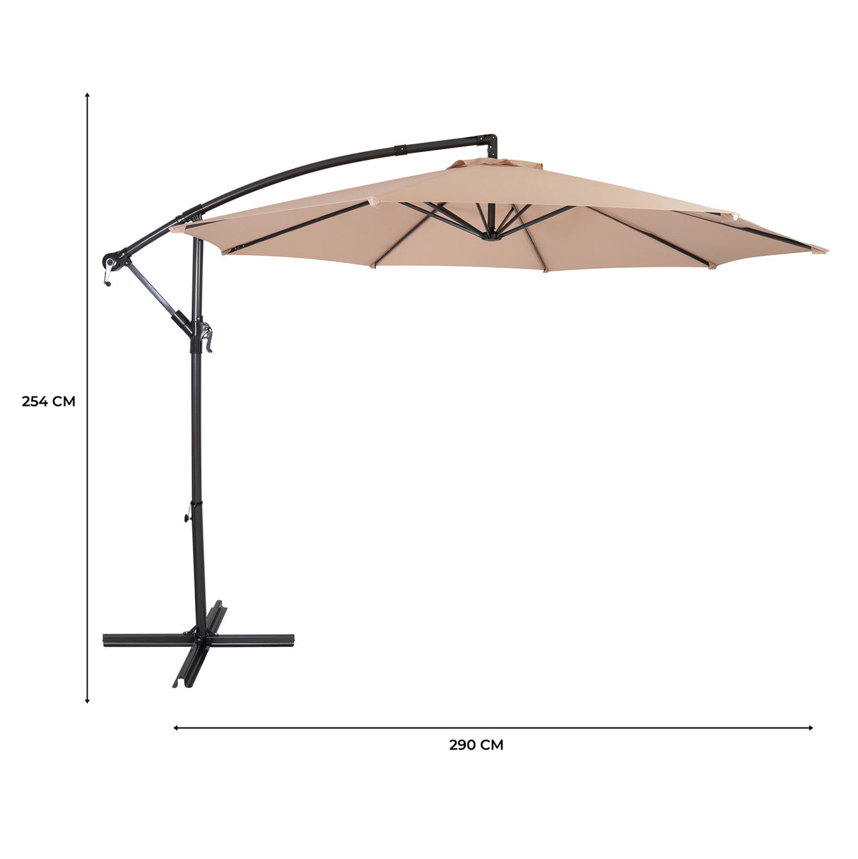 Hängparasoll 3 m – Beige