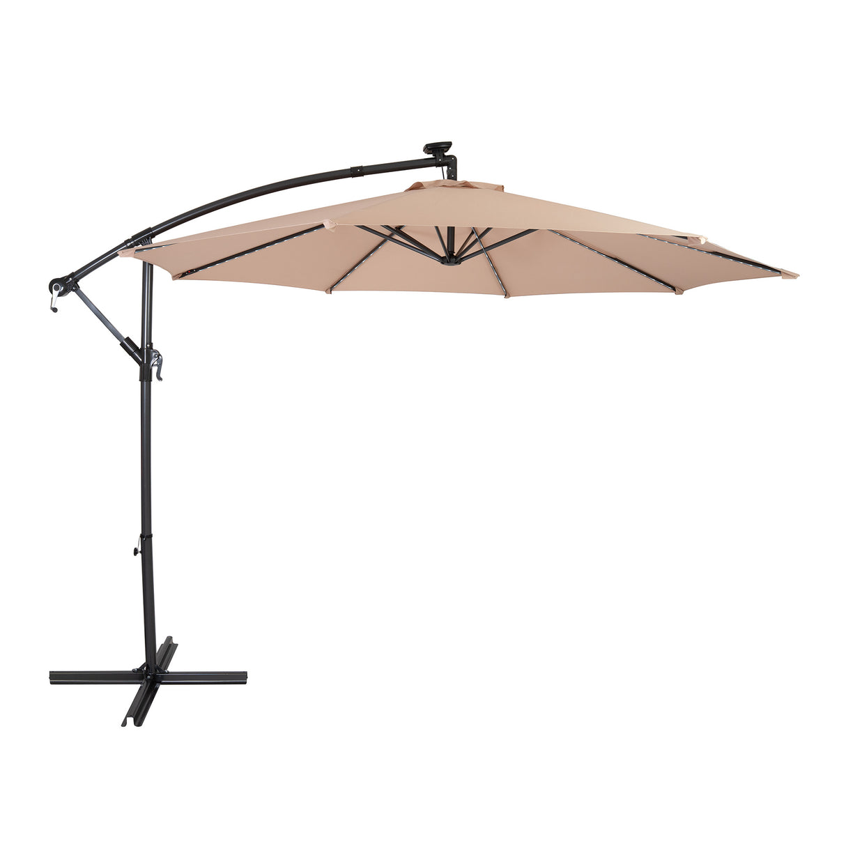 LED Hängparasoll 3 m – Beige