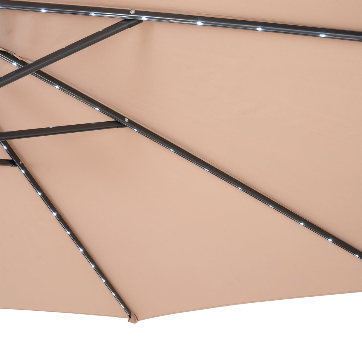 LED Hängparasoll 3 m – Beige