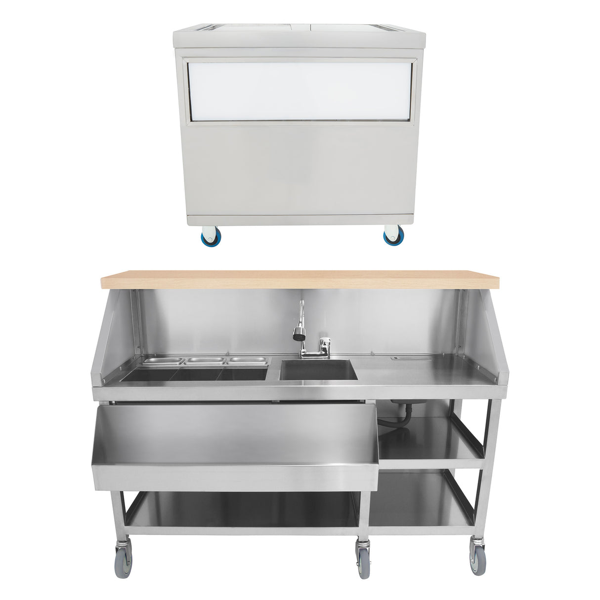 Mobil Cocktailstation med Isvagn - 80 cm