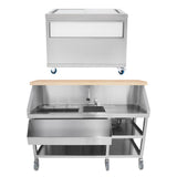 Mobil Cocktailstation med Isvagn - 100 cm