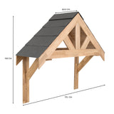 Entrétak i massiv ek – Komplett kit – 125 cm
