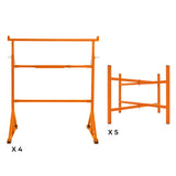 Arbetsbockar 4-pack och Murbrukställ 50 cm 5-pack
