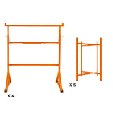 Arbetsbockar 4-pack och Murbrukställ 75 cm 5-pack