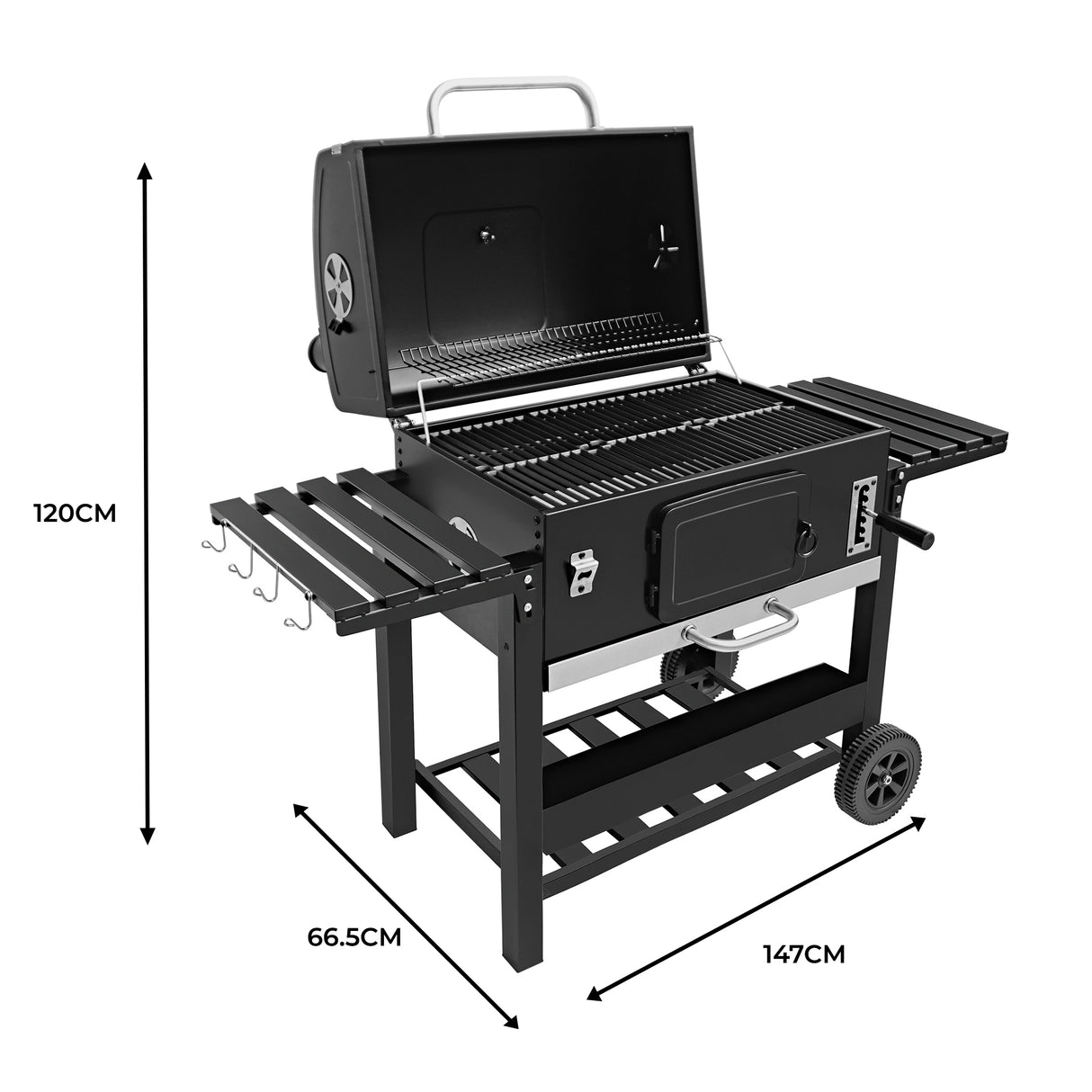 XXL Kolgrill med Rökfunktion & Rökspån eller Rökbitar - view 5
