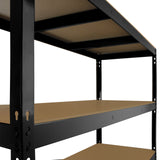 Q-Rax Svart Lagerhylla / Förvaringshylla - 160 cm (B) x 160 cm (H) x 60 cm (D)