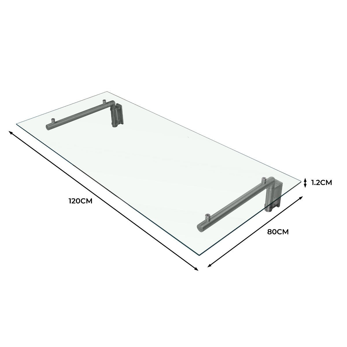 MonsterShop Baldakin i glas & Fästen, 120cm W, 80cm D