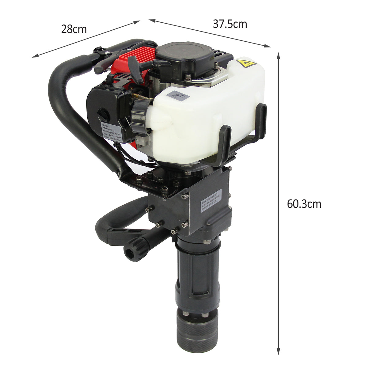 T-Mech 2-takts Bensindriven Stolpslagare