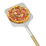 Kraftfull pizzaspade med en 22 cm stor, metallisk spade och ett hållbart trähandtag, perfekt för att servera pizza
