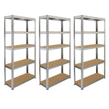 6 x GALWIX 90cm x 180cm x 30cm Galvaniserade Hyllor