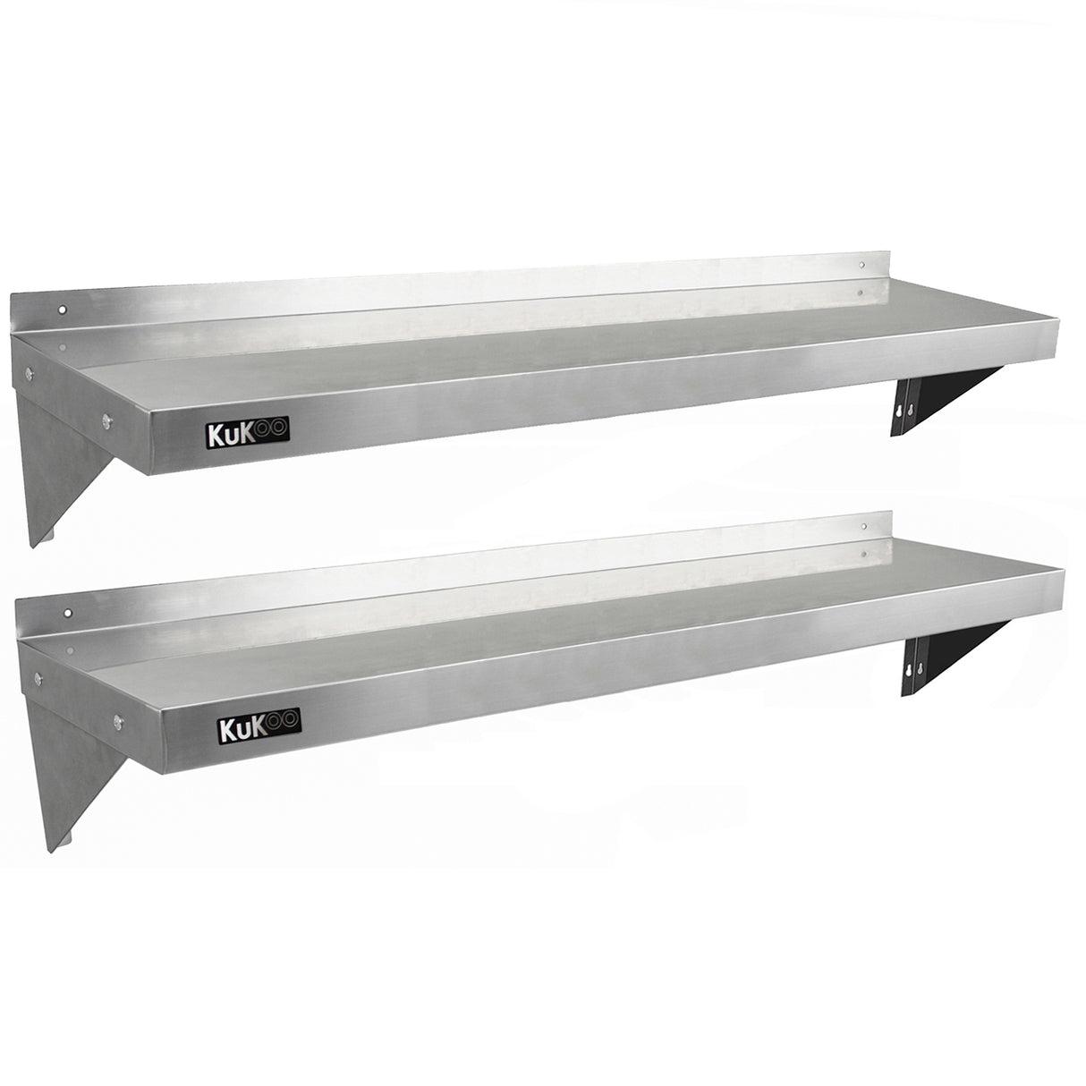 2 x Kommersiella Hyllor för Storkök i Rostfritt Stål 1400mm x 300mm