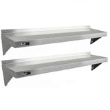 2 x Kommersiella Hyllor för Storkök i Rostfritt Stål 1400mm x 300mm