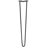 4 x 71 cm Hårnålsben - 2 Stänger - 10 mm - Svart