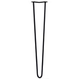 4 x 71 cm Hårnålsben - 2 Stänger - 12 mm - Svart
