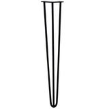 4 x 71 cm Hårnålsben - 3 Stänger - 12 mm - Svart