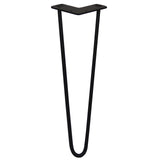 4 x 40 cm Hårnålsben - 2 Stänger - 10 mm - Svart