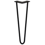 4 x 40 cm Hårnålsben - 2 Stänger - 12 mm - Svart