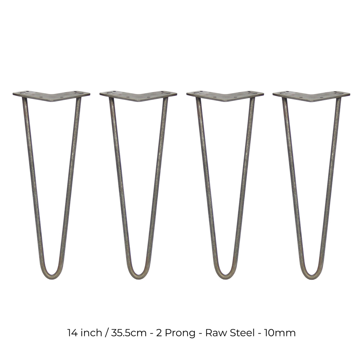 4 x 35 cm Hårnålsben - 2 Stänger - 10 mm - Stål