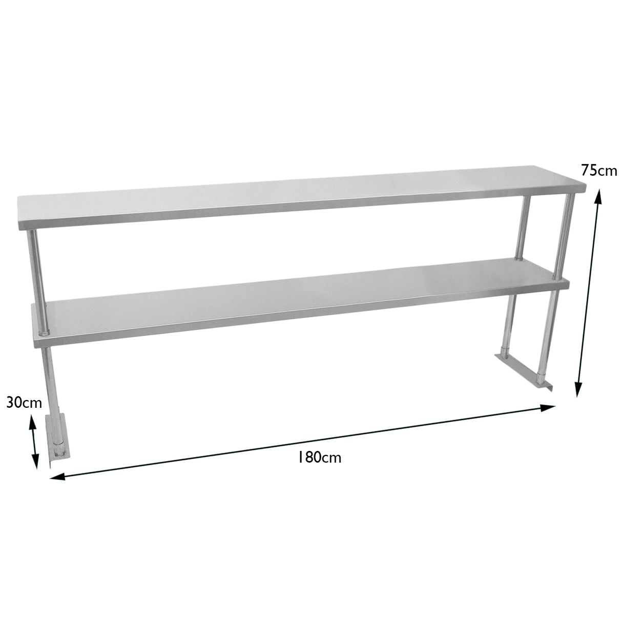 Kukoo Överhylla med två hyllplan 1800mm