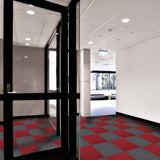 40 x Textil Mattplattor 10m2 Röd