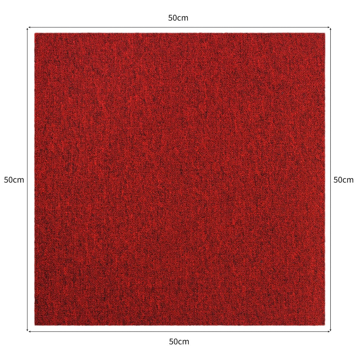 40 x Textil Mattplattor 10m2 Röd