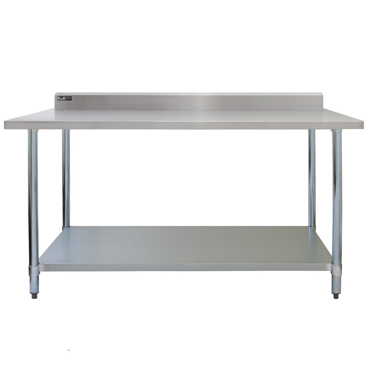 150cm Catering Bänk i Rostfritt Stål & 2 x Väggmonterade Hyllor