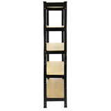 5 x T-RAX Svarta Hyllenheter i Metall 75cm x 150cm x 30cm