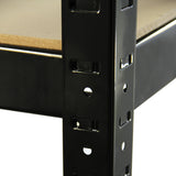 5 x T-RAX Svarta Hyllenheter i Metall 75cm x 150cm x 30cm