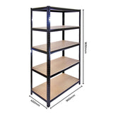 3 x 90cm T-Rax Svarta metallhyllenheter & Arbetsbänk