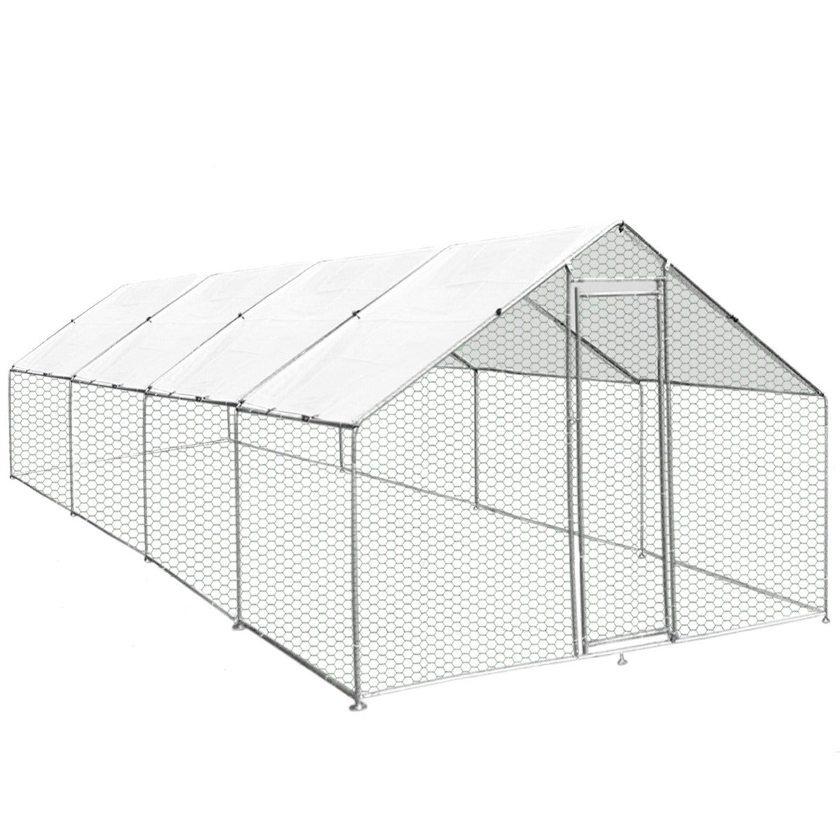 Hönsgård med 2 st Vattentäta Tak 3 m x 8 m x 2 m