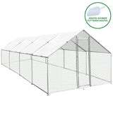 Hönsgård med 2 st Vattentäta Tak 3 m x 8 m x 2 m