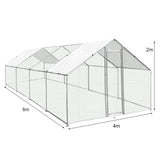 Hönsgård med 2st Vattentäta Tak 4 m x 8 m x 2 m