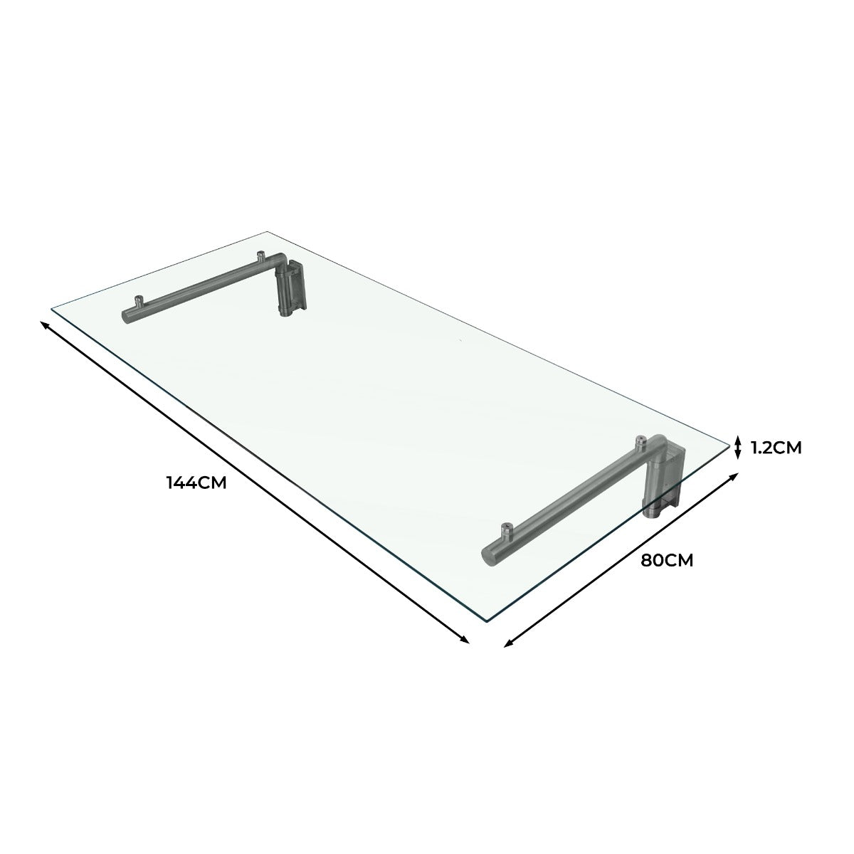 MonsterShop Baldakin i glas & Fästen, 144cm W, 80cm D