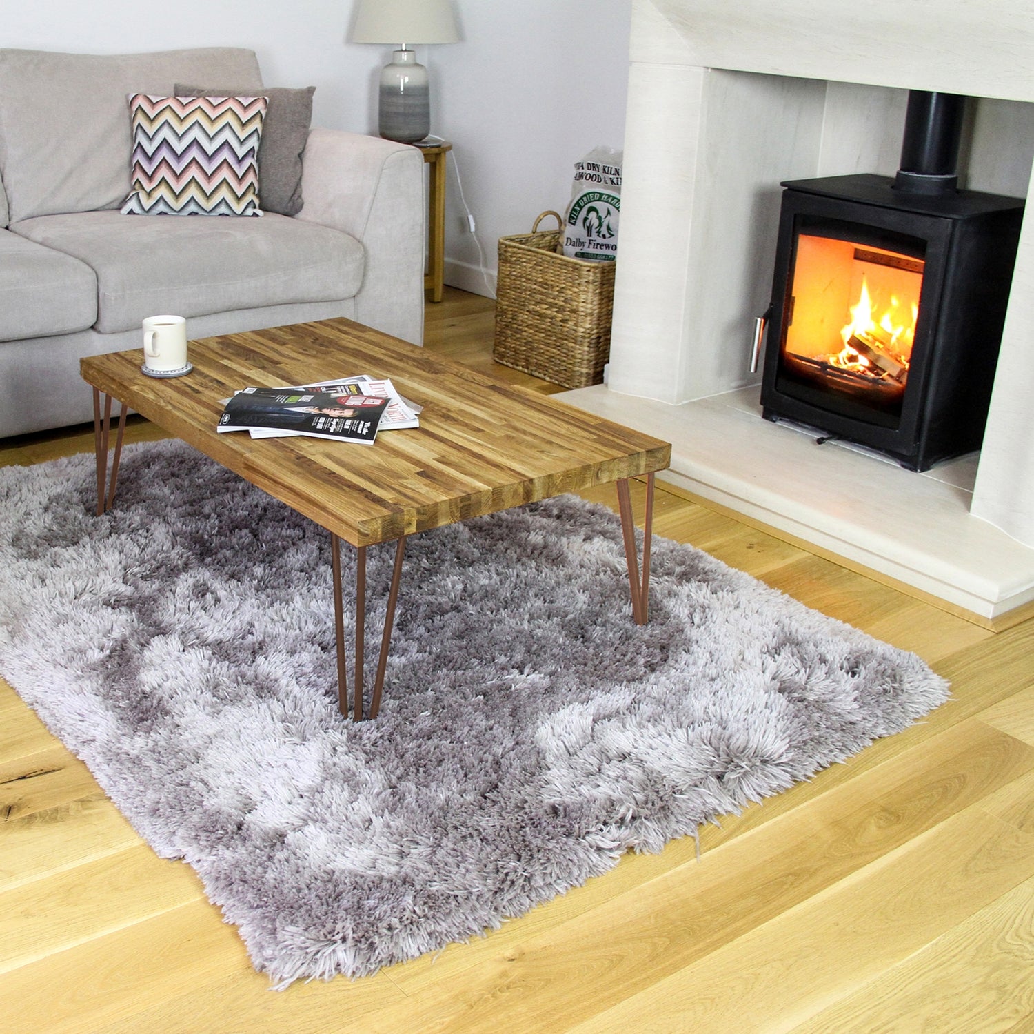 4 x 71 cm Hårnålsben - 2 Stänger - 12 mm - Koppar