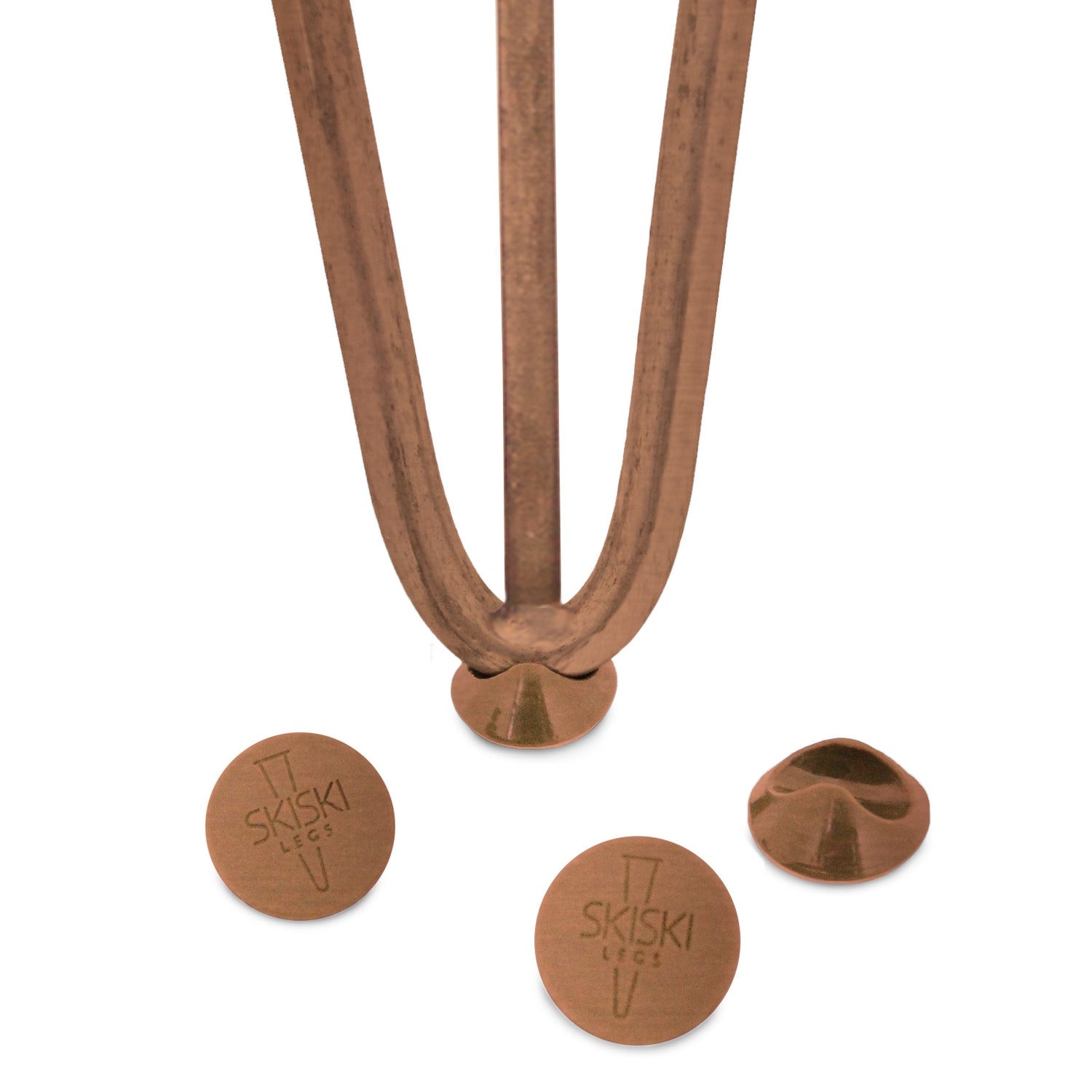 4 x 71 cm Hårnålsben - 3 Stänger - 12 mm - Koppar