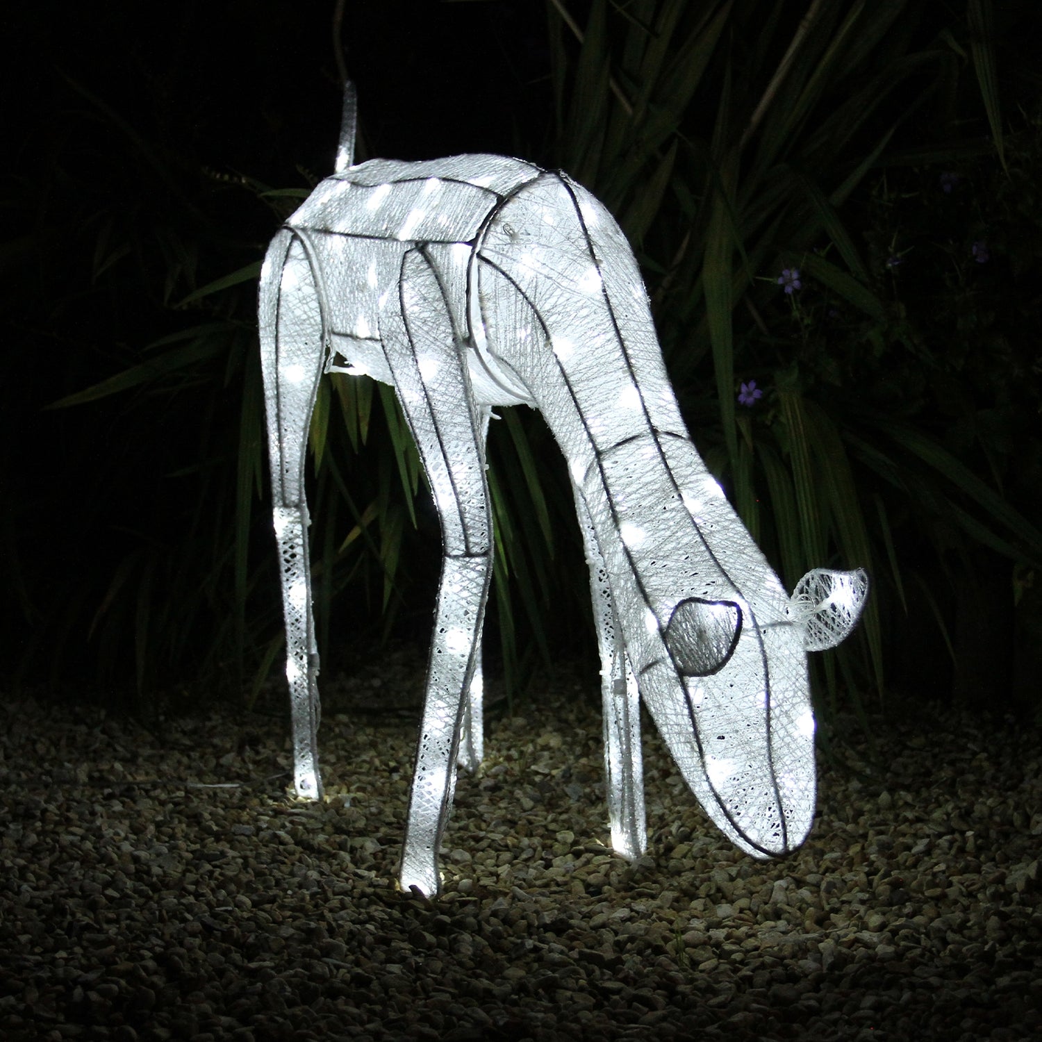 Juldekoration-Betande Ren-Vit