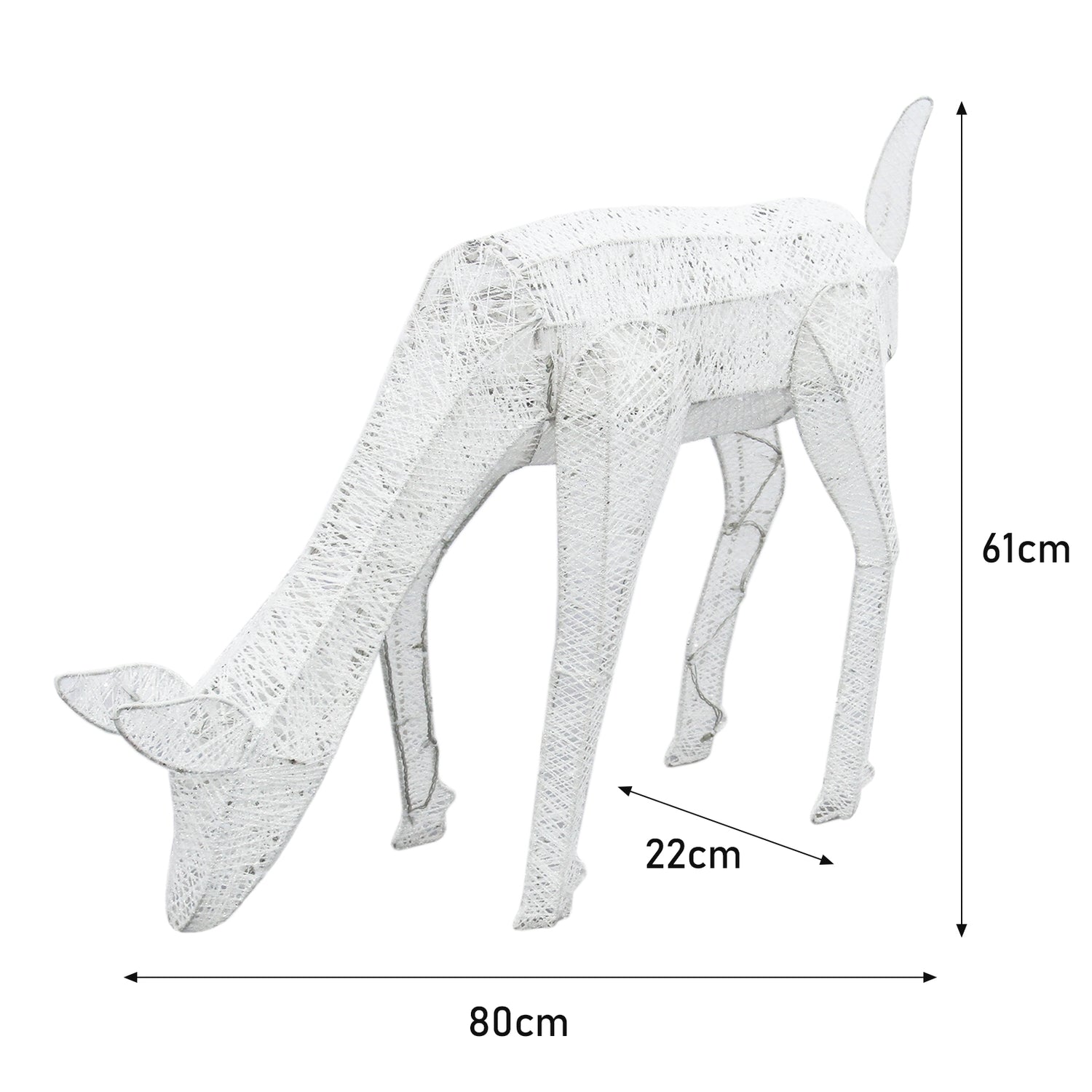 Juldekoration-Betande Ren-Vit