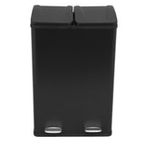 60 L Dubbla Soptunnor med pedaler | Svart